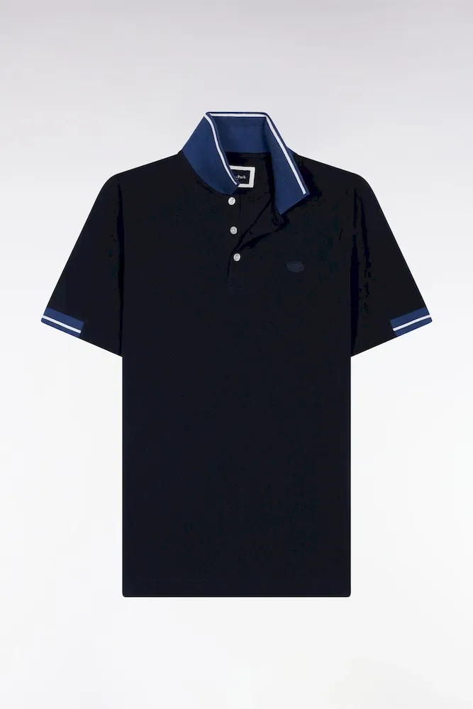 Polo à Manches Courtes Marine Coupe Ample