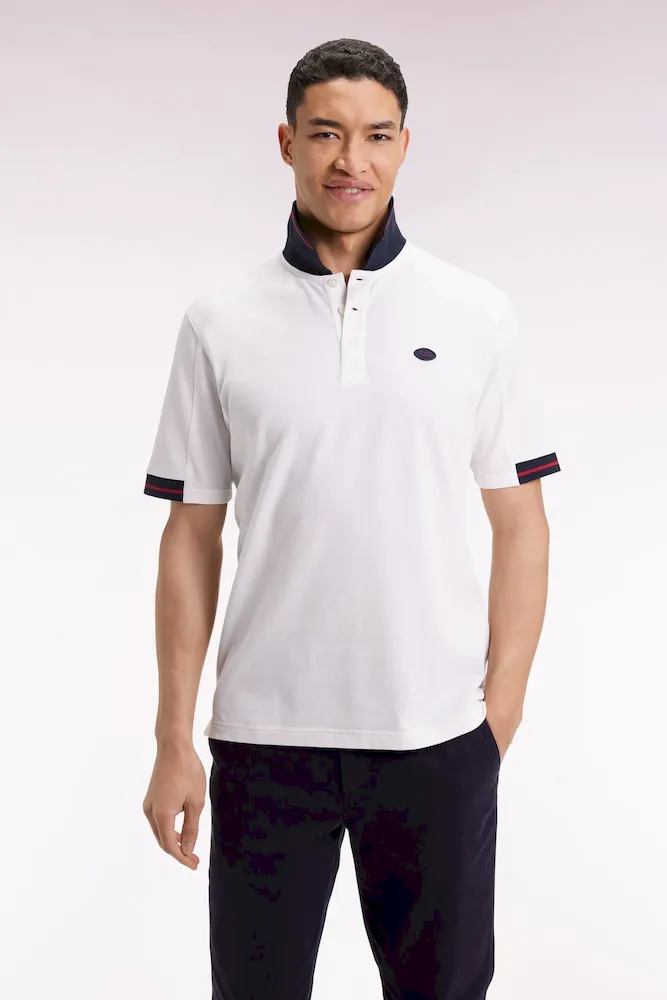 Polo à manches courtes blanc coupe ample – Bild 3