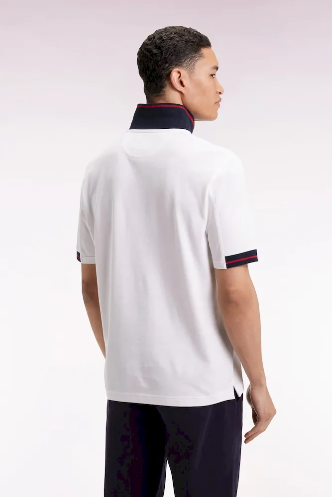 Polo à manches courtes blanc coupe ample – Bild 5