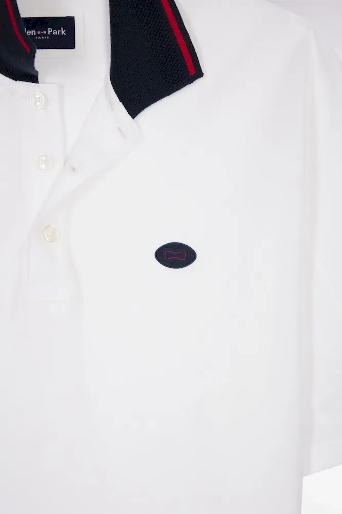 Polo à manches courtes blanc coupe ample – Bild 6