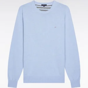 Alternative view of Pull col rond en laine et coton ciel