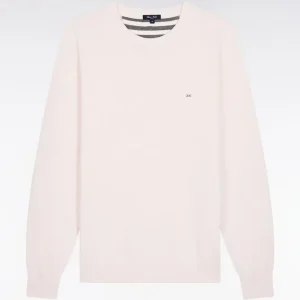 Alternative view of Pull col rond en laine et coton écru