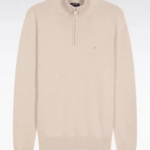 Alternative view of Pull col camionneur en laine et coton beige