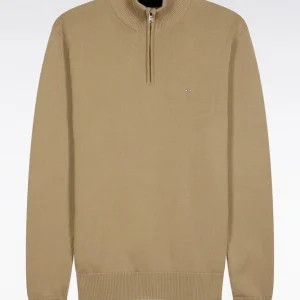 Alternative view of Pull col camionneur en coton épais beige