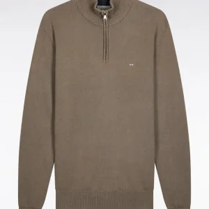 Alternative view of Pull col camionneur en coton épais kaki