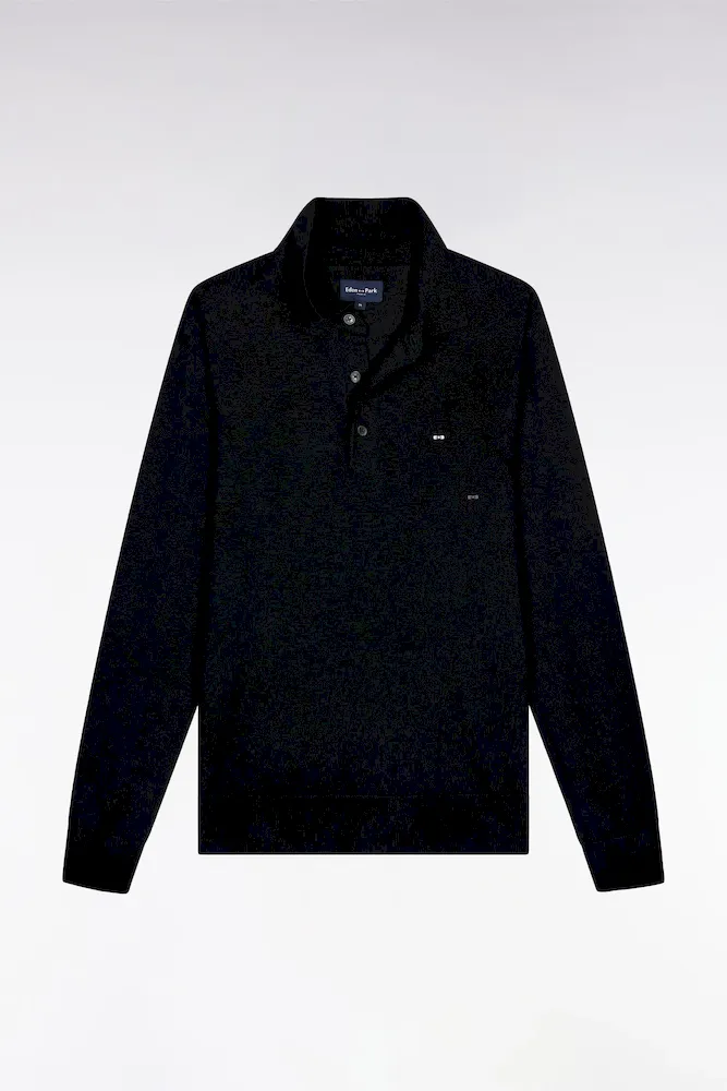 Pull Col Maillot En Laine Mérinos Noir