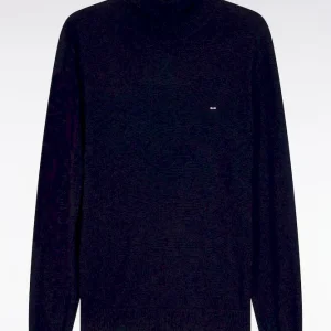 Alternative view of Pull col roulé en laine vierge et cachemire marine