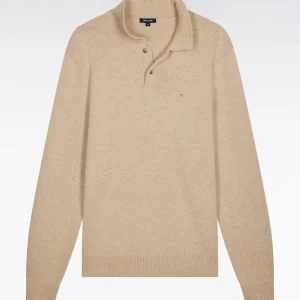 Alternative view of Pull col maillot épais en laine et coton beige