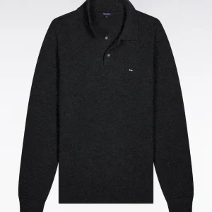 Alternative view of Pull col maillot épais en laine et coton gris