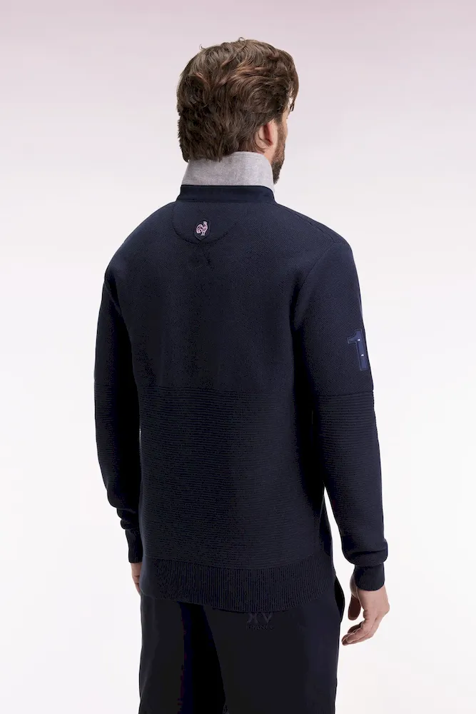 Pull en coton marine – Bild 5