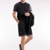 Short en molleton coton noir coupe ample