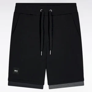 Alternative view of Short en molleton coton noir coupe ample