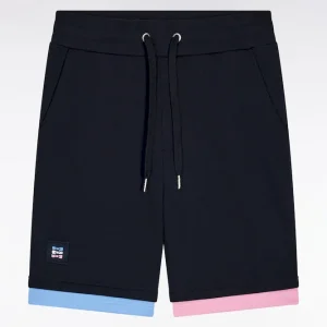 Alternative view of Short en molleton coton marine coupe ample