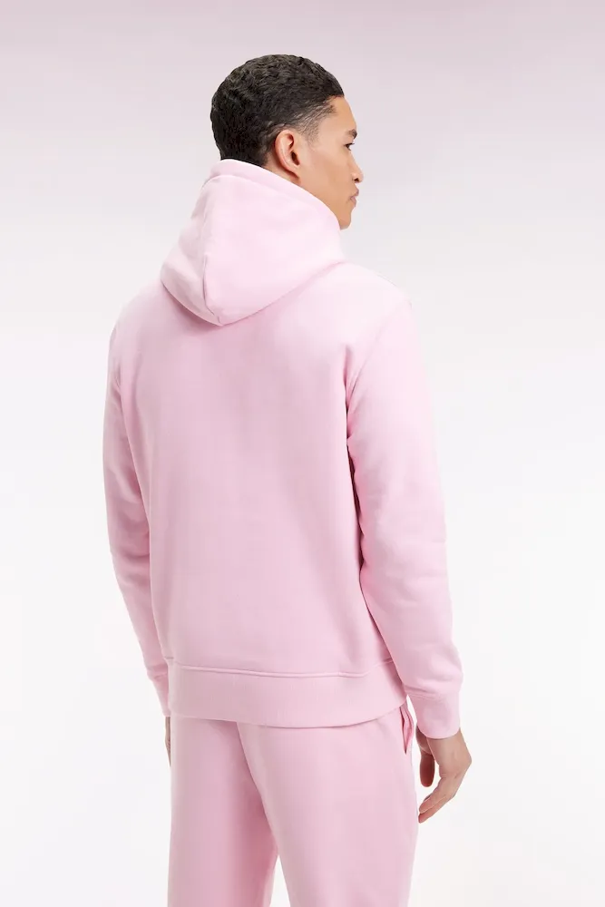 Sweatshirt à capuche en coton rose coupe droite – Bild 4