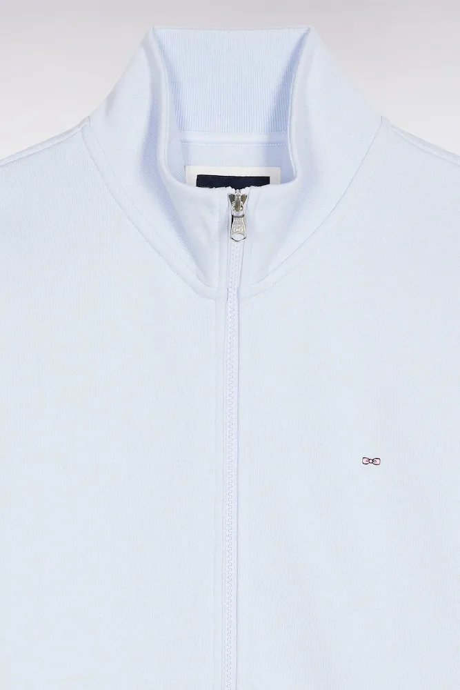 Sweatshirt zippé en coton ciel coupe droite – Bild 6