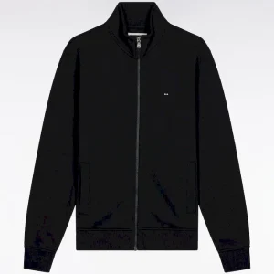 Alternative view of Sweatshirt zippé en coton noir coupe droite