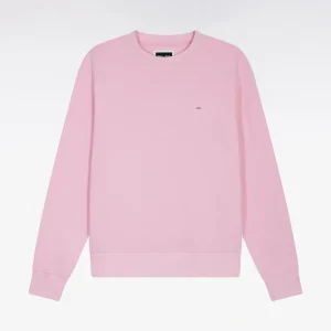 Alternative view of Sweatshirt à col rond en coton rose coupe droite