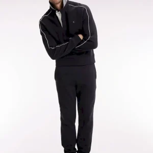 Sweatshirt à col maillot en molleton gratté noir