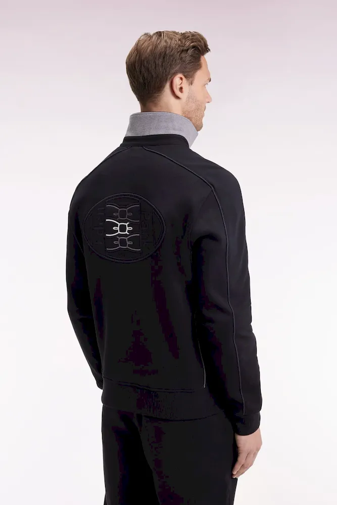 Sweatshirt à col maillot en molleton gratté noir – Bild 5