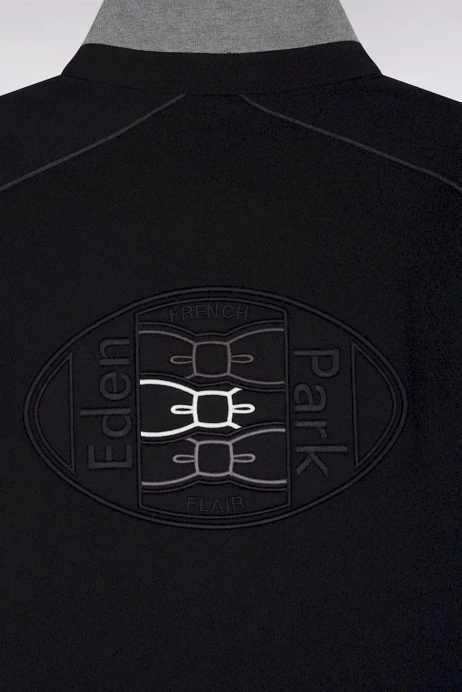 Sweatshirt à col maillot en molleton gratté noir – Bild 6