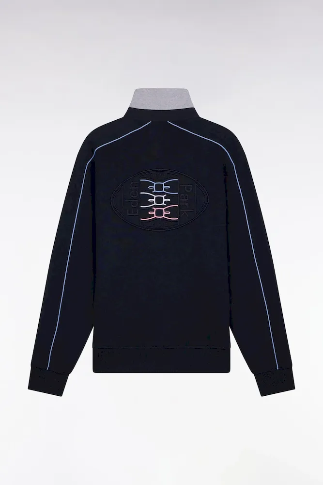 Sweatshirt à Col Maillot En Molleton Gratté Marine