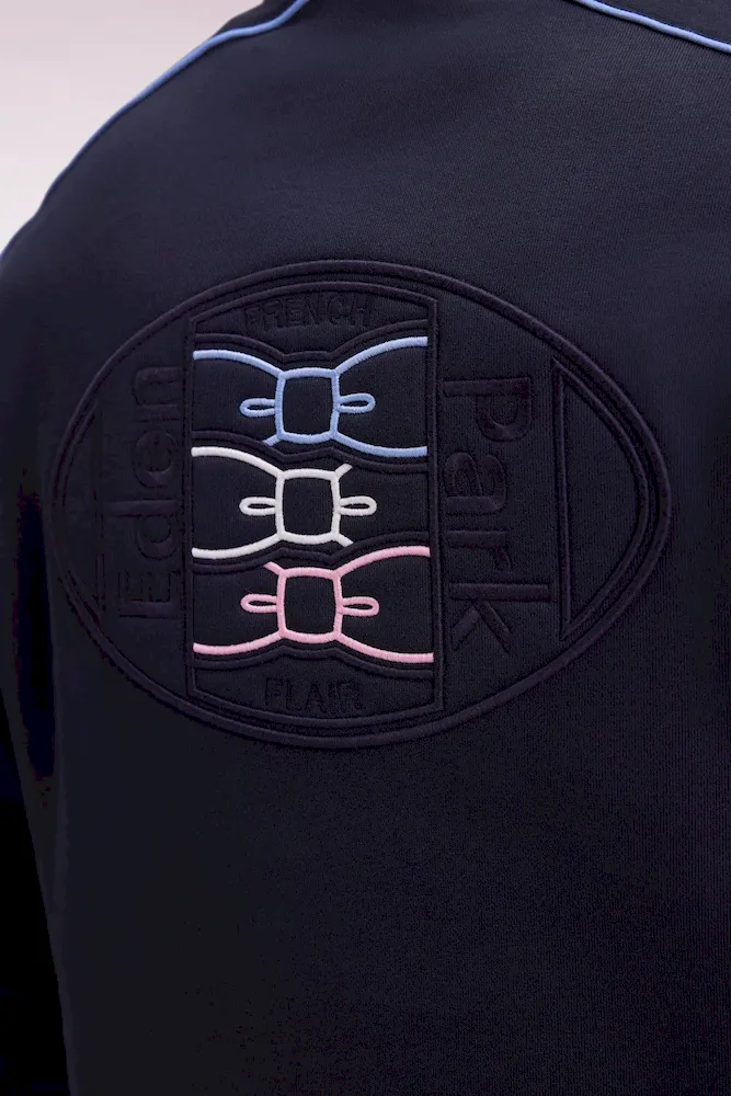 Sweatshirt à col maillot en molleton gratté marine – Bild 4