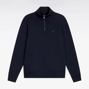 Alternative view of Sweatshirt à col montant zippé en molleton coton marine