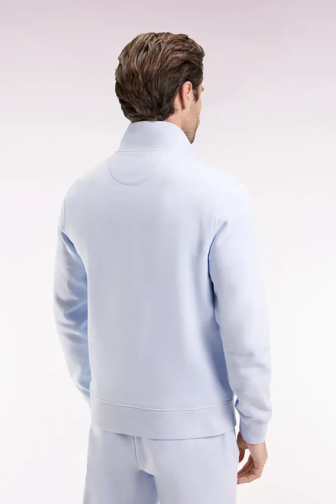 Sweatshirt à col montant zippé en molleton coton ciel – Bild 5