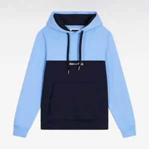 Alternative view of Sweatshirt à capuche bicolore marine coupe droite