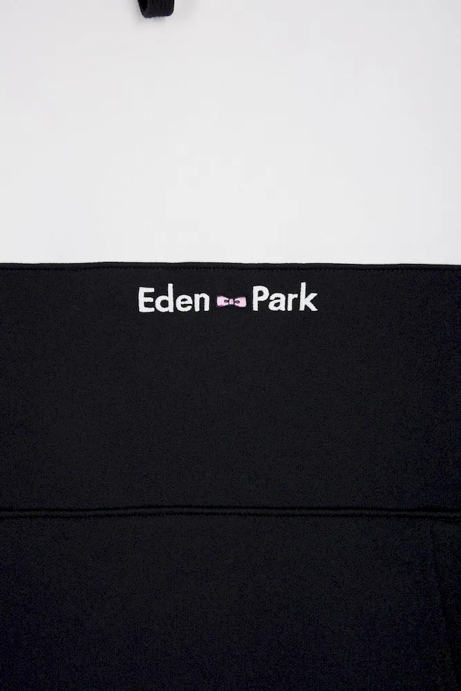 Sweatshirt à capuche bicolore blanc coupe droite – Bild 6