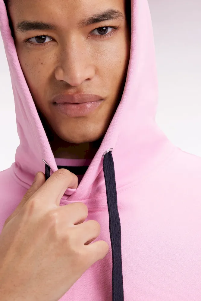 Sweatshirt à capuche bicolore rose coupe droite – Bild 4
