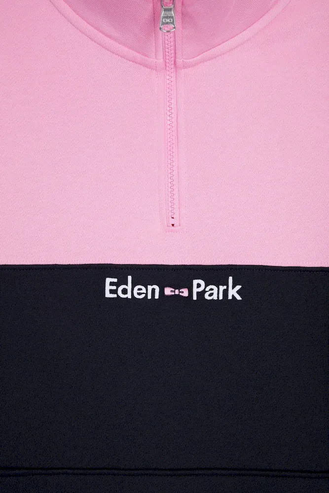 Sweatshirt col camionneur en molleton bicolore rose – Bild 6