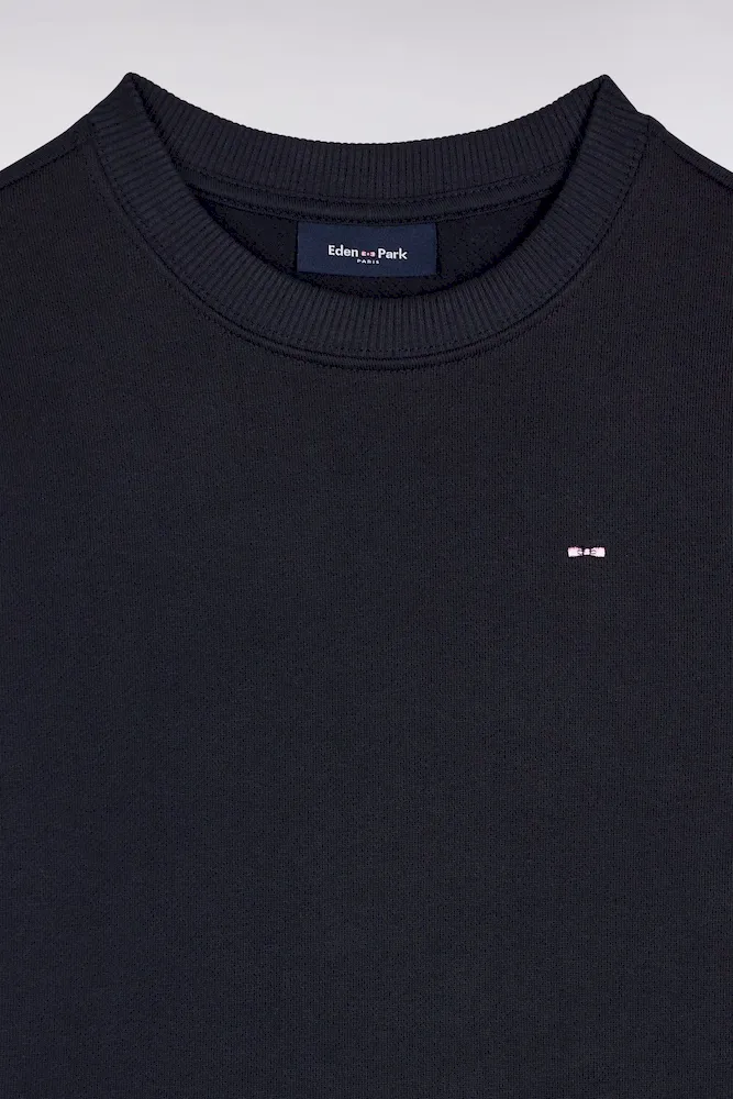 Sweatshirt En Molleton Coton Marine