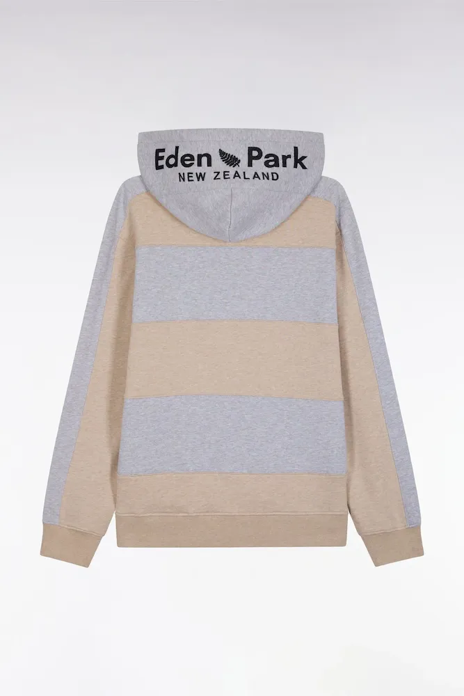 Sweatshirt En Coton Mélange Beige Et Gris Clair Coupe Relaxed