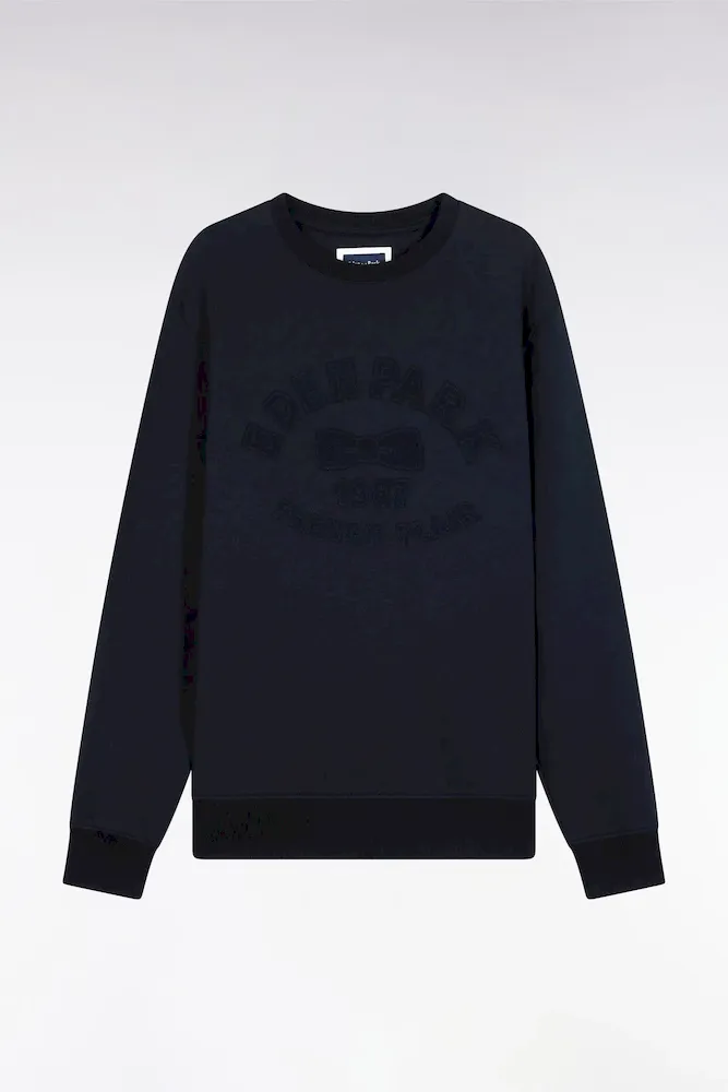 Sweatshirt à Col Rond En Coton Mélangé écru Coupe Relaxed