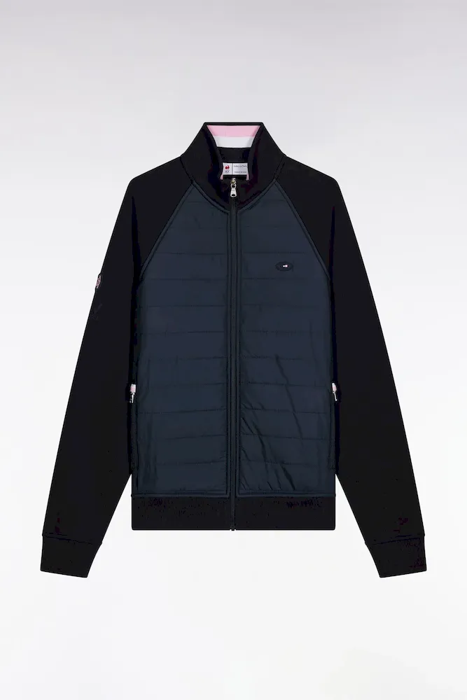 Sweatshirt Zippé Bimatière Marine Coupe Droite