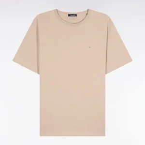 Alternative view of T-shirt manches courtes à col rond en coton Pima beige