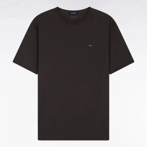 Alternative view of T-shirt manches courtes à col rond en coton Pima marron