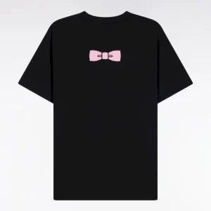 Alternative view of T-shirt à manches courtes broderie dos en coton Pima noir