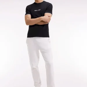 T-shirt à manches courtes broderie Eden Park en coton noir