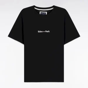 Alternative view of T-shirt à manches courtes broderie Eden Park en coton noir