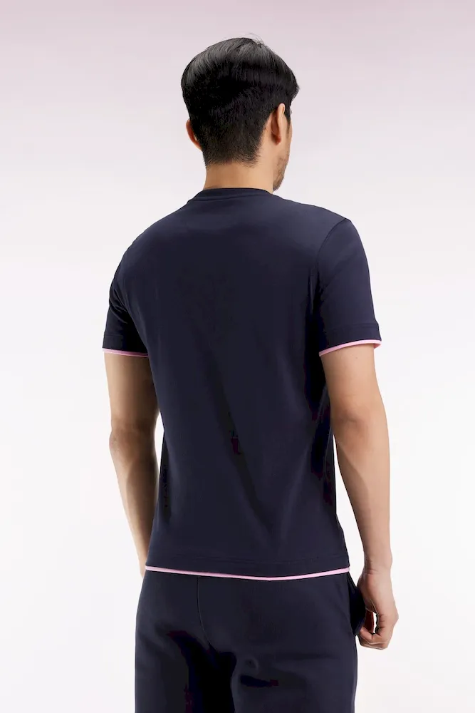 T-shirt à manches courtes broderie Eden Park en coton marine – Bild 6