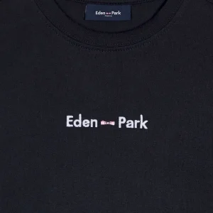 Alternative view of T-shirt en coton marine à manches courtes broderie Eden Park