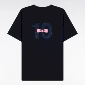 Alternative view of T-shirt à manches courtes dos brodé en coton marine