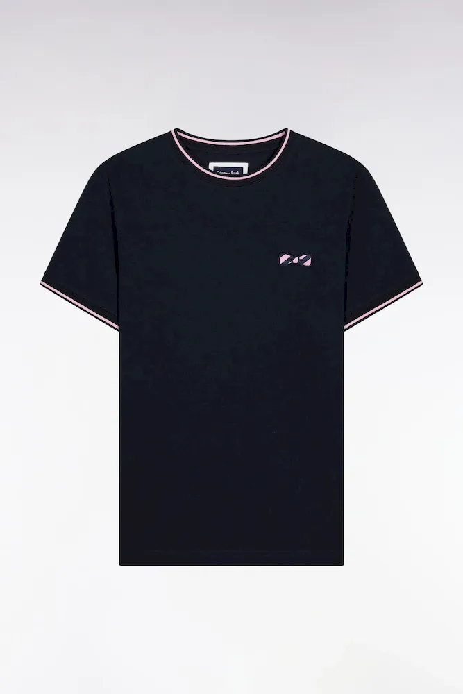 T-shirt à Manches Courtes En Coton Marine