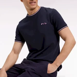 T-shirt à manches courtes en coton marine