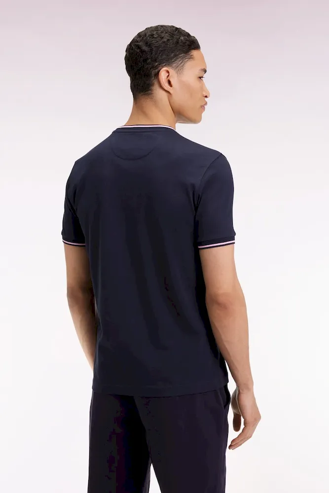 T-shirt à manches courtes en coton marine – Bild 6