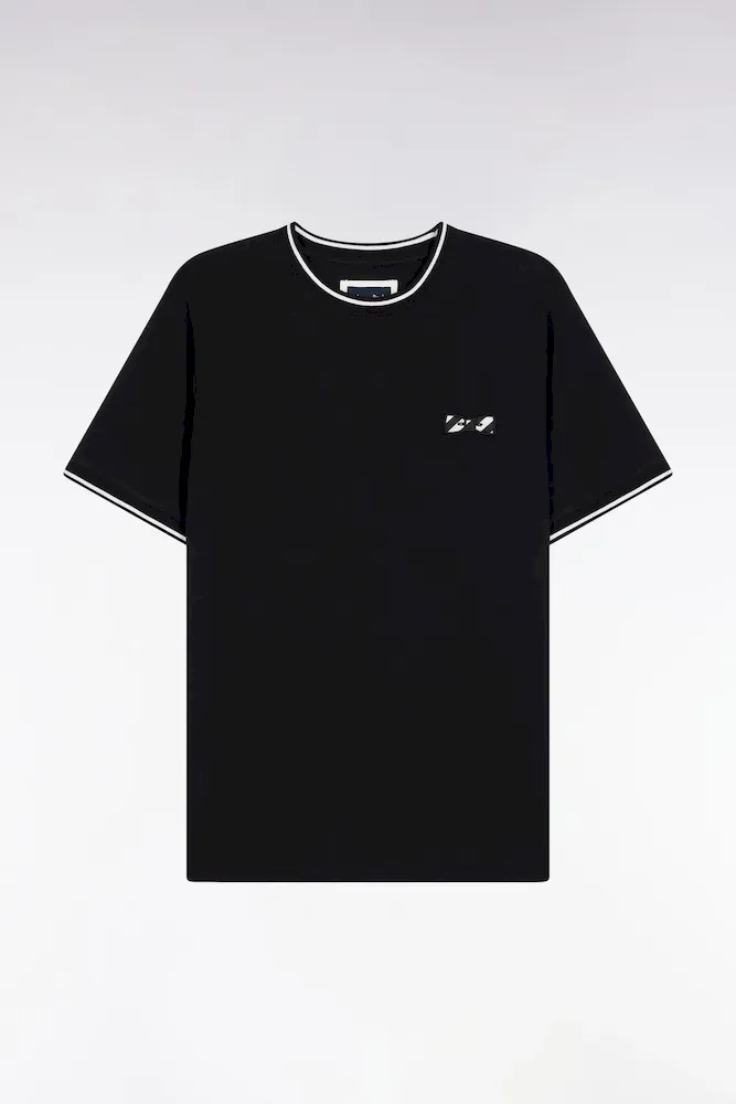 T-shirt à Manches Courtes En Coton Noir