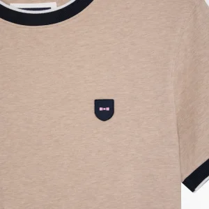 Alternative view of T-shirt à manches courtes en coton stretch camel coupe ajustée