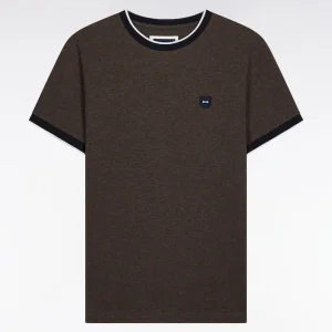 Alternative view of T-shirt à manches courtes en coton stretch marron coupe ajustée